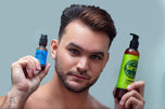 Latino_Man_holding_Setu_Eye_Cream_and_Setu_Daily_Cleanser - Setú® Skincare for Men with Latin American Ingredients
