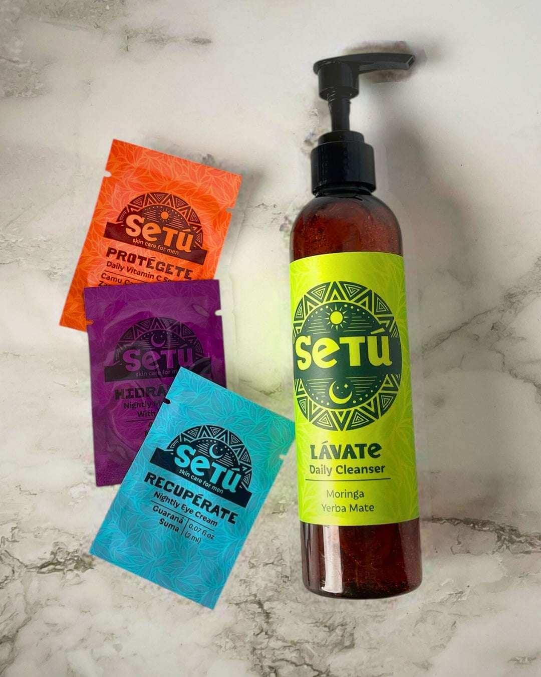 Setu_Daily_Cleanser_with_3_skincare_sachets - Setú® Skincare for Men with Latin American Ingredients