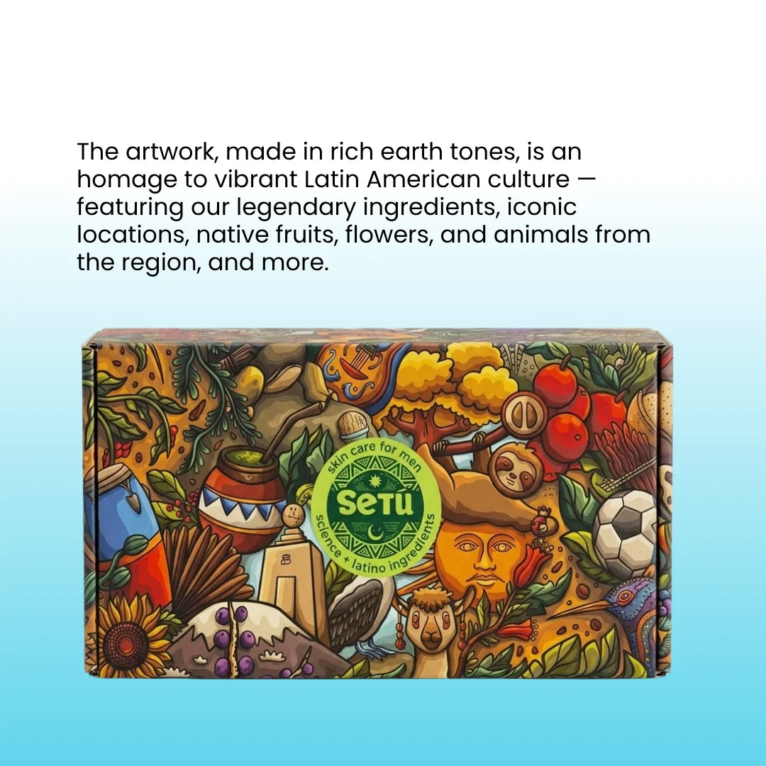 SeTu complete routine gift set box with colorful illustrated sleeve
