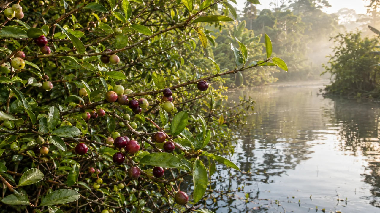 camu camu fruits in a tree used in Setu Skincare for Men