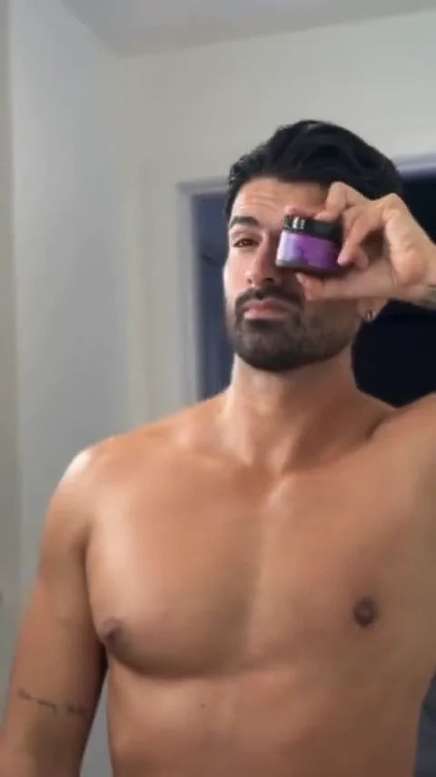 Diego using setu skincare for men