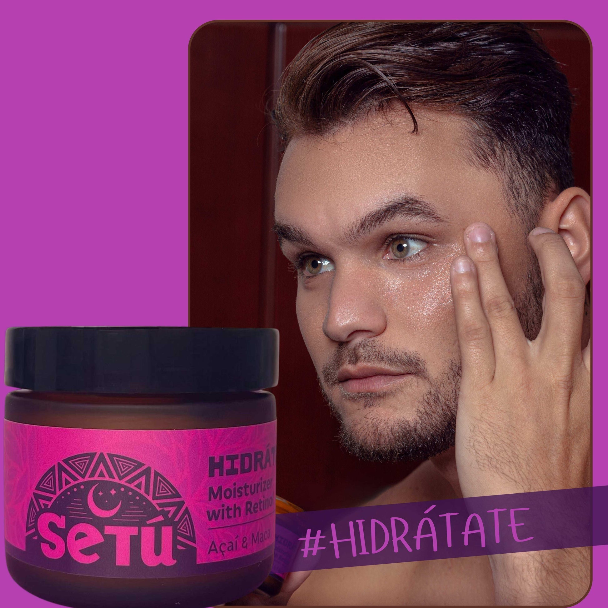 Latino_Man_applying_Setu_Moisturizer_at_Night - Setú® Skincare for Men with Latin American Ingredients
