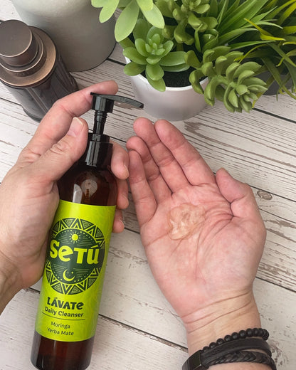 Setú® Daily Cleanser for Men with Moringa & Yerba Mate | Gentle Face Wash