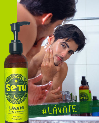 Setú® Daily Cleanser for Men with Moringa & Yerba Mate | Gentle Face Wash
