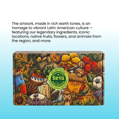 SeTu complete routine gift set box with colorful illustrated sleeve
