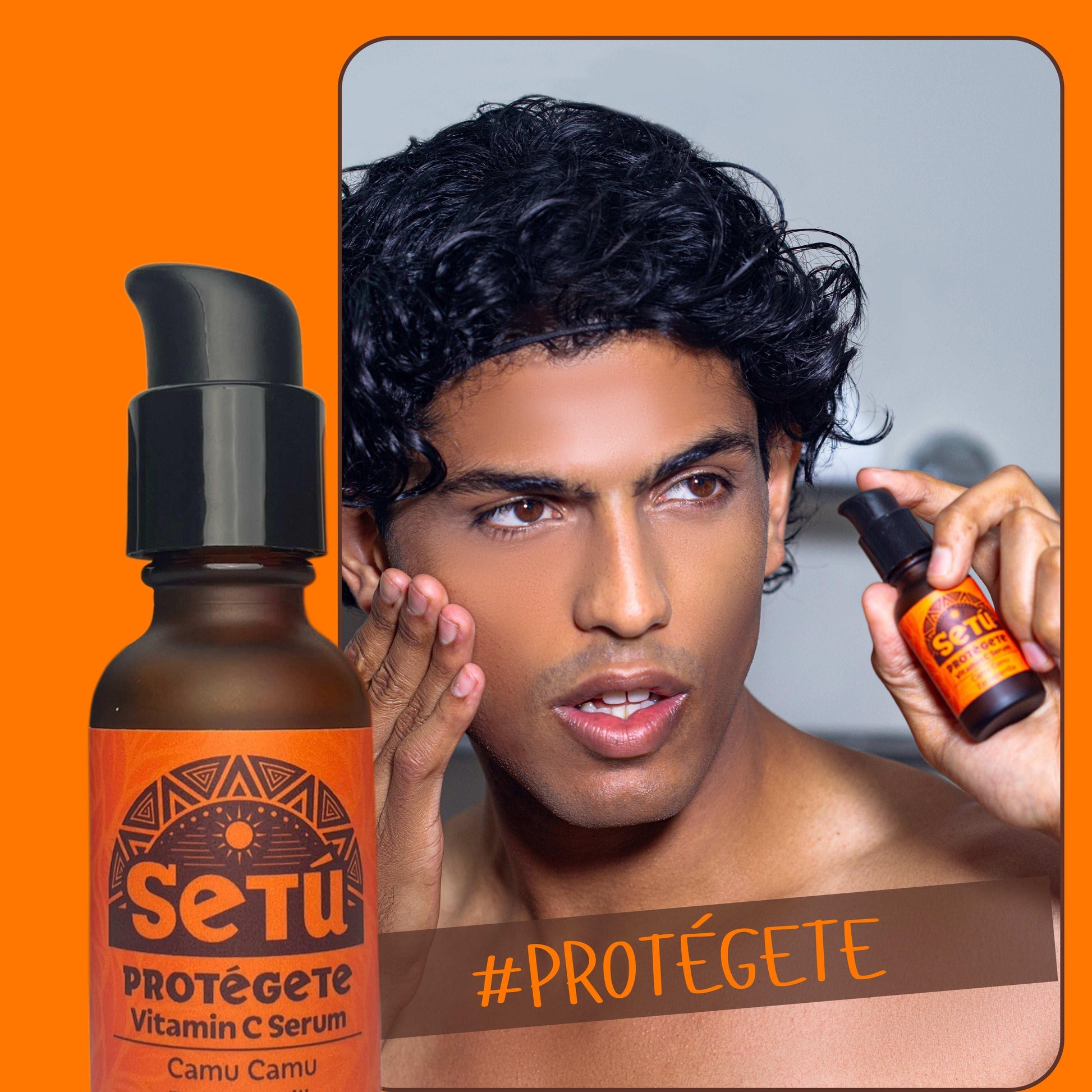 Setu_Vitamin_C_Serum_and_Latino_Man - Setú® Skincare for Men with Latin American Ingredients