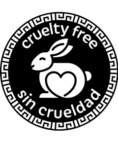 Setu Skincare for Men Cruelty free logo with a rabbit and heart symbol on a black background