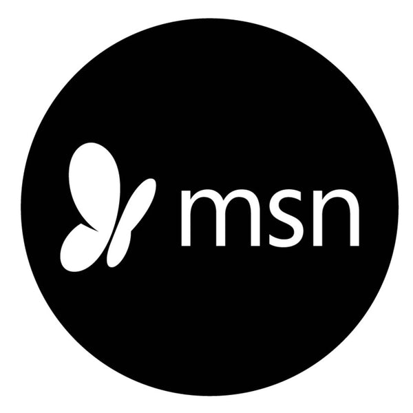MSN logo on a black circular background