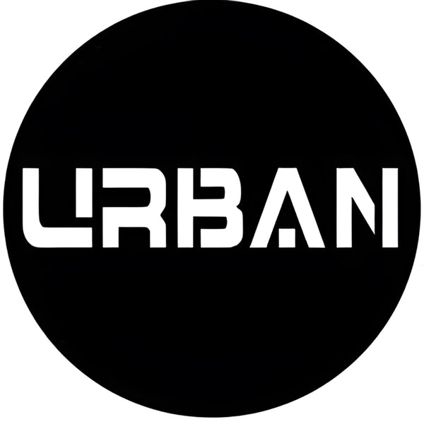 Black circle with 'URBAN' logo in white